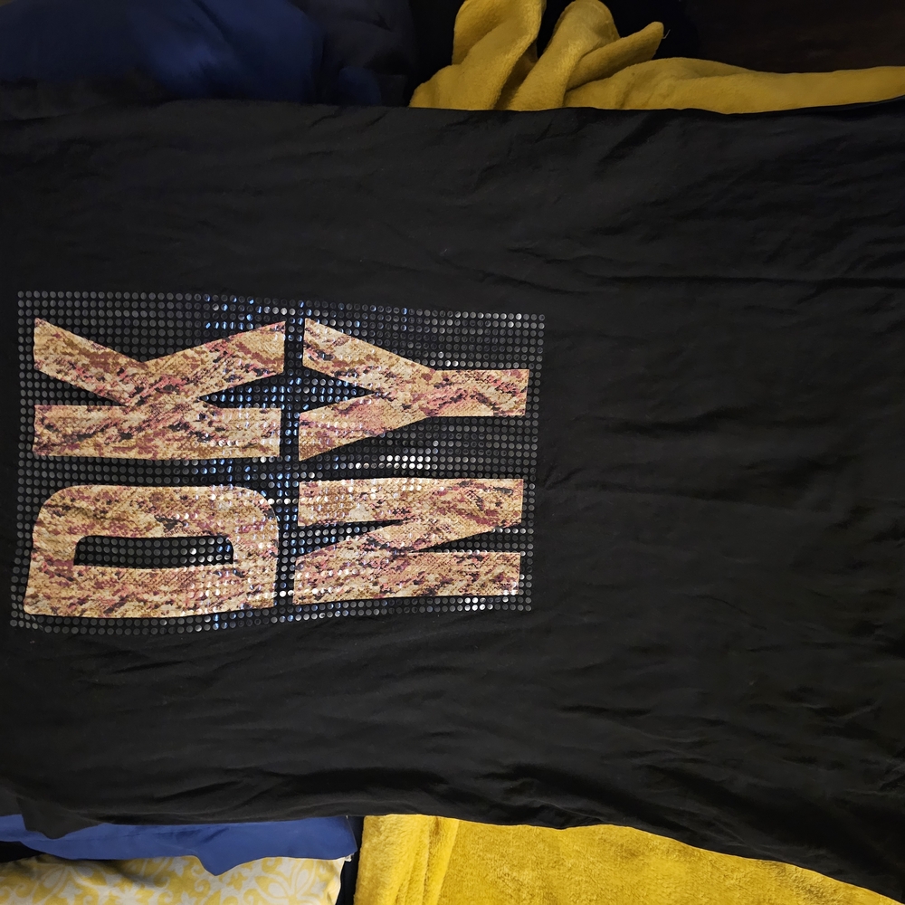 Black DKNY Graphic T-Shirt Dresd